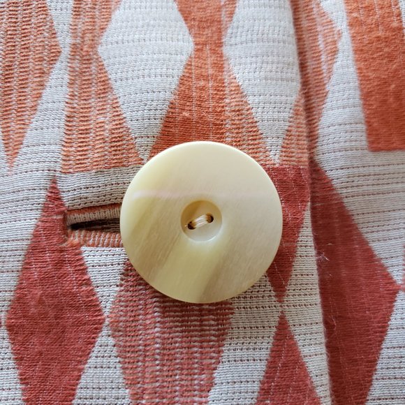 EUC *DONCASTER* Women's Orange/Tan Cotton Silk Blend Blazer Jacket 10 - Picture 8 of 11